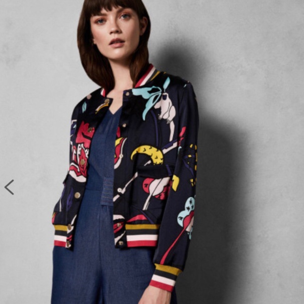 Ted Baker London Multicolor Graphic Jacket